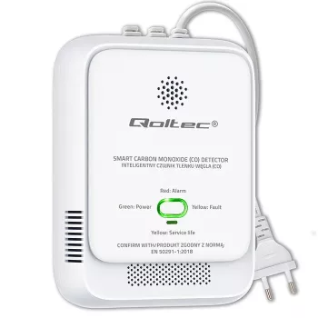 CO detektors QOLTEC 52576 — oglekļa monoksīda sensors, 85 dB trauksme