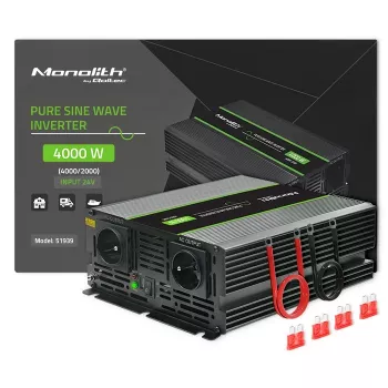 Qoltec Monolith tīkla invertors 4000 W melns