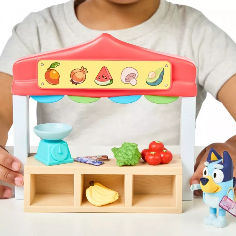 Figūriņu komplekts TMTOYS Mini Bluey Pārtikas veikals BLU17555 – miniatūru tēlu komplekts rotaļām