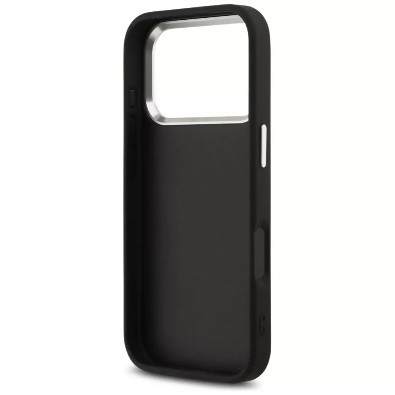 GUESS | Hardcase 4G | Aizmugures vāciņš | iPhone 17 Pro Max | Apple | Ekoloģiskā āda/PC/Plastmasa/TPU | Melns