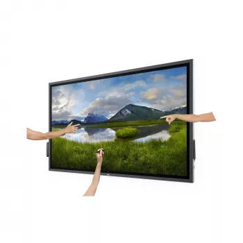 DELL P6524QT Interaktīvais plakanā paneļa displejs 163,9 cm (64,5 collu) LCD 350 cd/m² 4K Ultra HD Melns Skārienjutīgs