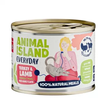 ANIMAL ISLAND Everyday Tītars un jērs - mitrā kaķu barība - 200g