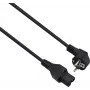 Helos strāvas kabelis ar leņķveida CEE 7/7 spraudni un taisnu IEC 60320 C15 savienotāju 250V 10A 3m