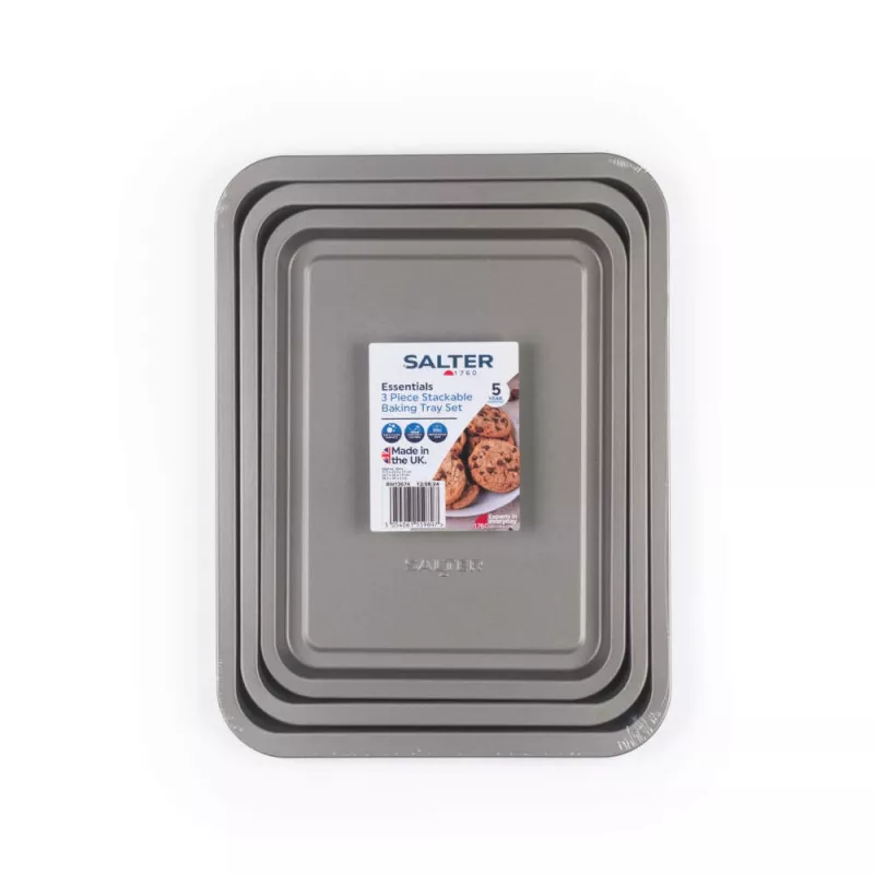 Cepamo paplāšu komplekts Salter BW13674 — 3 neslīdošas cepamās paplātes