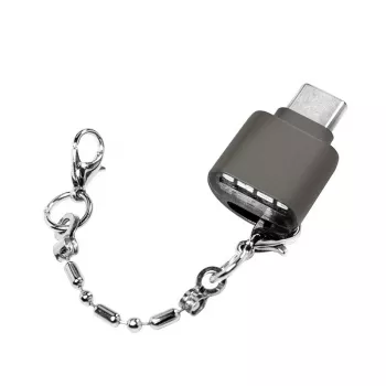 USB-C uz microSD karšu lasītājs atslēgu piekariņš
