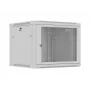 Sienas 19 collu skapis LANBERG 9U 600x600 mm pelēks ar perforētām durvīm
