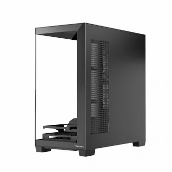 PC korpuss MODECOM Volcano Stellar NF ATX midi tornis, rūdīts stikls, melns, atbalsta ATX/micro ATX, GPU līdz 420mm, CPU dzesētājs 175mm