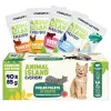 Slapjā barība kaķiem Animal Island Everyday — liellopu gaļa, vista, tītars un baltās zivs filejas buljonā, 40 x 85 g paciņas