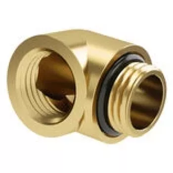 Barrow Adapter 90° G1/4 vīrišķais uz G1/4 sievišķais TDWT90-B01 GO Zelts