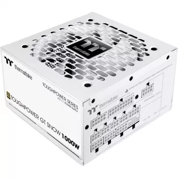 Barošanas bloks THERMALTAKE Toughpower GT Snow 1000W ATX 24-pin, 80 PLUS Gold, balts, 120mm ventilators