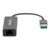 Natec Cricket NNC-1924 USB 3.0 Type-A uz RJ45 Ethernet adapteris, 1000 Mbit/s, 15 cm kabelis, melns