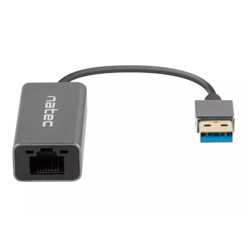 Natec Cricket NNC-1924 USB 3.0 Type-A uz RJ45 Ethernet adapteris, 1000 Mbit/s, 15 cm kabelis, melns