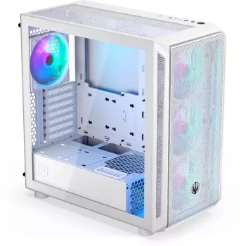 Endorfy Arx 700 ARGB PC korpuss, Midi-Tower, ATX, rūdīts stikls - iekļauti 4x 140 mm ARGB ventilatori, balts (EY2A017)