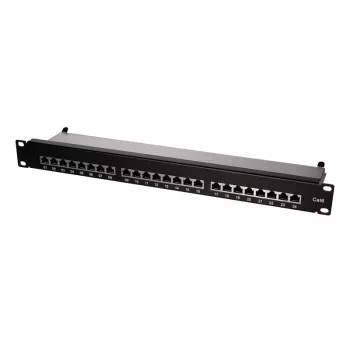 Logilink TUO-NP0048 Melns - 24 portu RJ-45 sadalītāja panelis 1U
