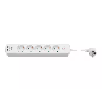 Pagarinātājs Goobay 5 Ligzdas ar Slēdzi un USB