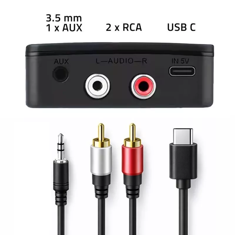 Bezvadu audio HiFi raidītājs/uztvērējs QOLTEC 56981 — Bluetooth/line-in audio tilts