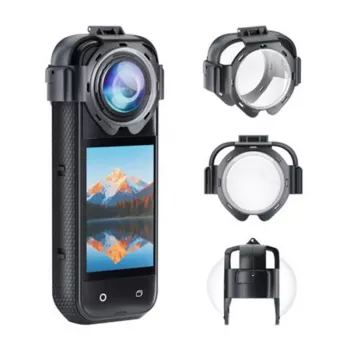 Lēcu aizsargi Puluz PU750T Insta360 X5 – Snap-On aizsargājošs lēcu vāciņu komplekts