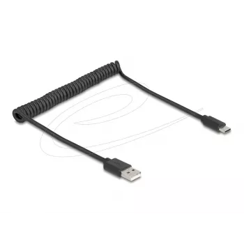 DeLOCK USB kabelis USB 2.0 0.75m USB A USB C Melns 90368