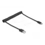 DeLOCK USB kabelis USB 2.0 0.75m USB A USB C Melns 90368