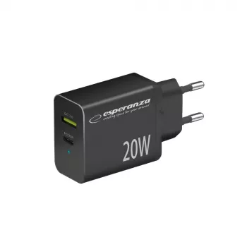Esperanza EZC105K tīkla lādētājs 20W Melns