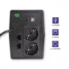 Qoltec Monolith nepārtrauktās barošanas avots (UPS) Double-conversion (Online) 1 kVA 600 W 2 SCHUKO kontaktligzdas