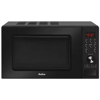 Amica AMGF20E1GB Mikroviļņu krāsns ar plakanu virsmu un grilu 20 L 700 W Melna