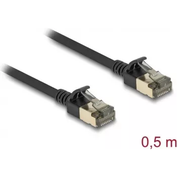 Tīkla kabelis DeLOCK RJ45 Cat.8.1 0,5m Melns