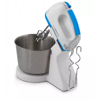 Stacionārais mikseris ESPERANZA EKM019WB — 150 W, 2,5 L bļoda, 7 ātrumi, mīklas āķi, dubultais putotājs, balts