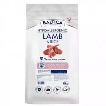 BALTICA Nutraceutic Hypoallergenic S Jēra gaļa ar rīsiem - sausā suņu barība - 12kg