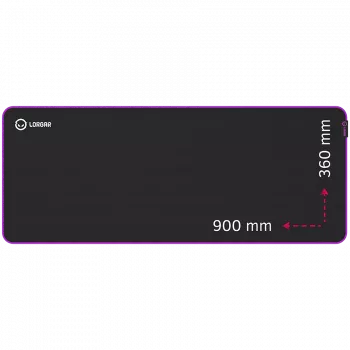 Lorgar Main 319, spēļu peles paliktnis, ātrdarbīga virsma, violets neslīdošs gumijas pamats, izmērs: 900mm x 360mm x 3mm, svars 0.6kg