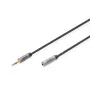 Digitus Audio pagarinājuma kabelis 3.5 mm ligzda uz 3.5 mm spraudni 1.8 m Melns