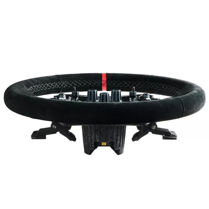 Asetek SimSports Lenkradkranz, dished, 340 mm - melns, zamšāda