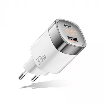 Lādētājs GaN USB Type-C, USB Type-A: 33W, PPS