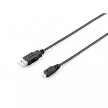 Equip USB 2.0 A–Micro-B kabelis, 1,0 m, melns