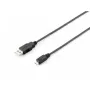 Equip USB 2.0 A–Micro-B kabelis, 1,0 m, melns