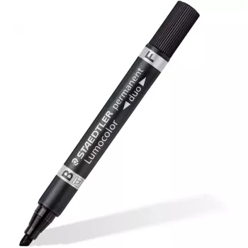 Pastāvīgais marķieris Staedtler Lumocolor permanent duo 348 B melns 1 gab.