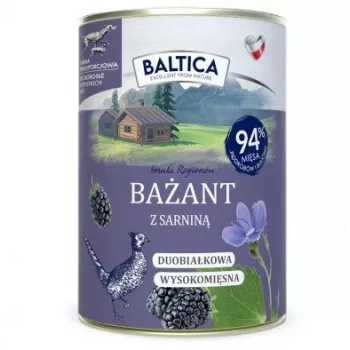 BALTICA regional flavours Fāzāns ar brieža gaļu - mitrā suņu barība - 400g