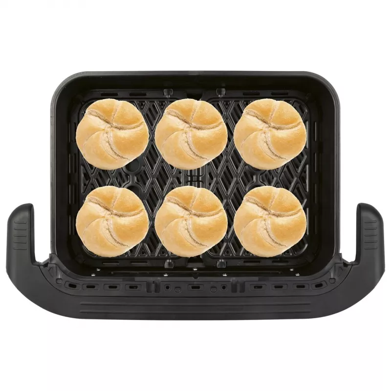 Gaisa fritieris ProfiCook PC-FR 1313 H — 10 L, 2400 W, 10 programmas, skārienjutīga vadība, nerūsējošais tērauds/melns