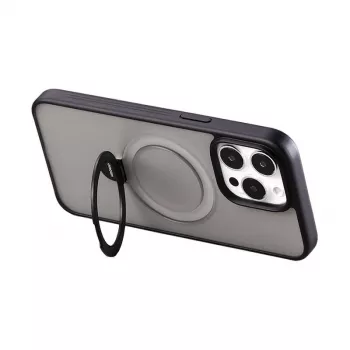Aizsargmaciņš Joyroom JR-BP004 iPhone 15 Pro Max, melns, ar magnētu un statīvu