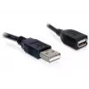 USB 2.0 pagarinātājkabelis DeLOCK 82457 0,15m Melns