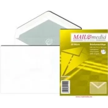 MAILmedia C6 aploksne, balta, bez lodziņa, 70 g/m², mitrā līmēšana (21268/0)