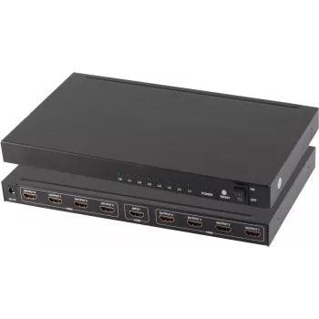HDMI sadalītājs ShiverPeaks 05-03008 — 1 ieeja uz 8 izejām