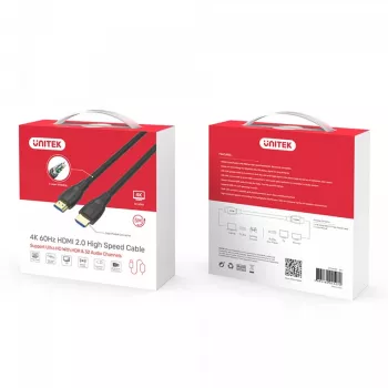 Unitek HDMI 2.0 kabelis, 4K 60Hz, C11068BK, 7m