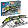 LEGO 60337 City Express Pasažieru Vilciens Ar Tālvadību, Darba Lukturiem, 2 Vagoniem Un 24 Sliedes Gabaliem