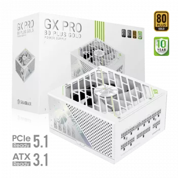 Gamemax GX PRO 1250G WH barošanas bloks, 80 PLUS Gold, 1250 W