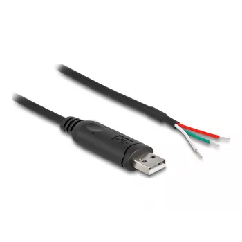DeLOCK USB 2.0 Type-A uz RS-485 adaptera kabelis 2 m Melns