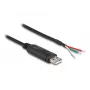 DeLOCK USB 2.0 Type-A uz RS-485 adaptera kabelis 2 m Melns