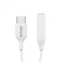 USB Type-C (vīr.) – Jack 3.5mm (siev.) audio adapter balts SAVIO AK-52