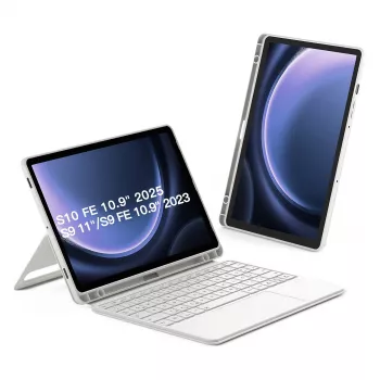 Folio maciņš ar Bluetooth tastatūru Inateck N0064 Samsung Galaxy Tab S10 FE/S9 FE/S9 27.9 cm (11 collu) QWERTZ, 2 statīva režīmi, 500 mAh