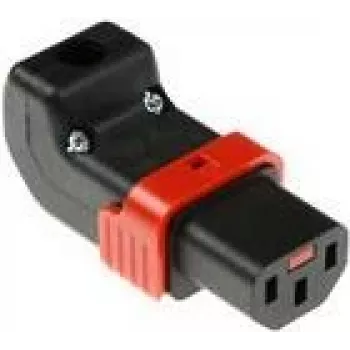 ACT C13 IEC Lock+ pārslēdzams leņķa savienotājs melns, PA130100DBK (SFO67A)